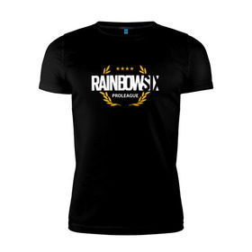 Мужская футболка премиум с принтом Rainbow six | Siege : Pro league (white) в Курске, 92% хлопок, 8% лайкра | приталенный силуэт, круглый вырез ворота, длина до линии бедра, короткий рукав | boom | fire | rainbowsix | siege | tom clansys