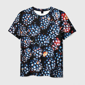 Мужская футболка 3D с принтом Ежевика в Курске, 100% полиэфир | прямой крой, круглый вырез горловины, длина до линии бедер | фото | ягоды
