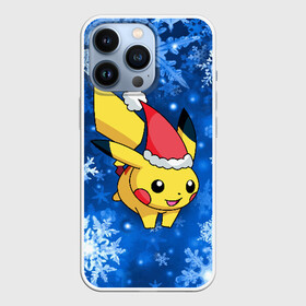 Чехол для iPhone 13 Pro с принтом Новогодний Пикачу в Курске,  |  | pikachu | pokeboll | pokemon | зима | новый год | пикачу | покеболл | покемон | снежинки