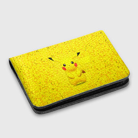 Картхолдер с принтом с принтом Pikachu в Курске, натуральная матовая кожа | размер 7,3 х 10 см; кардхолдер имеет 4 кармана для карт; | pikachu | pokeboll | pokemon | пикачу | покеболл | покемон