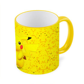 Кружка 3D с принтом Pikachu в Курске, керамика | ёмкость 330 мл | Тематика изображения на принте: pikachu | pokeboll | pokemon | пикачу | покеболл | покемон