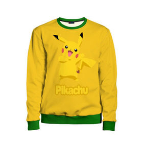 Детский свитшот 3D с принтом Pikachu в Курске, 100% полиэстер | свободная посадка, прямой крой, мягкая тканевая резинка на рукавах и понизу свитшота | pikachu | pokeboll | pokemon | пикачу | покеболл | покемон
