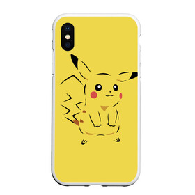 Чехол для iPhone XS Max матовый с принтом Pikachu в Курске, Силикон | Область печати: задняя сторона чехла, без боковых панелей | pikachu | pokeboll | pokemon | пикачу | покеболл | покемон