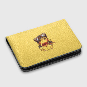 Картхолдер с принтом с принтом Pikachu в Курске, натуральная матовая кожа | размер 7,3 х 10 см; кардхолдер имеет 4 кармана для карт; | pikachu | pokeball | pokemon | пикачу | покеболл | покемон
