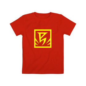 Детская футболка хлопок с принтом Unreal Tournament red team в Курске, 100% хлопок | круглый вырез горловины, полуприлегающий силуэт, длина до линии бедер | Тематика изображения на принте: red | team | unreal tournament