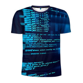 Мужская футболка 3D спортивная с принтом Программирование 6 в Курске, 100% полиэстер с улучшенными характеристиками | приталенный силуэт, круглая горловина, широкие плечи, сужается к линии бедра | день программиста | код | подарок | праздник | программист