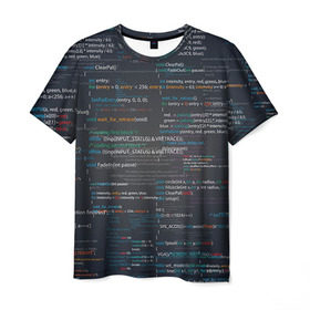 Мужская футболка 3D с принтом Программирование 9 в Курске, 100% полиэфир | прямой крой, круглый вырез горловины, длина до линии бедер | день программиста | код | подарок | праздник | программист