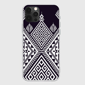 Чехол для iPhone 12 Pro Max с принтом Мильфлер в Курске, Силикон |  | геометрия | орнамент | черно белый | этно