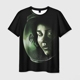 Мужская футболка 3D с принтом Чужой в Курске, 100% полиэфир | прямой крой, круглый вырез горловины, длина до линии бедер | alien | aliens | cinema | film | predator | фильм | чужой