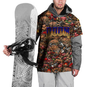 Накидка на куртку 3D с принтом Doom. Все монстры (pixel art) в Курске, 100% полиэстер |  | Тематика изображения на принте: 