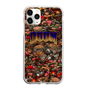 Чехол для iPhone 11 Pro матовый с принтом Doom Все монстры (pixel art) в Курске, Силикон |  | 