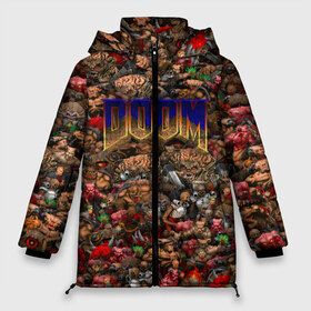 Женская зимняя куртка 3D с принтом Doom Все монстры (pixel art) в Курске, верх — 100% полиэстер; подкладка — 100% полиэстер; утеплитель — 100% полиэстер | длина ниже бедра, силуэт Оверсайз. Есть воротник-стойка, отстегивающийся капюшон и ветрозащитная планка. 

Боковые карманы с листочкой на кнопках и внутренний карман на молнии | 