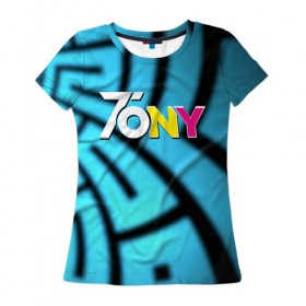 Женская футболка 3D с принтом TonyCreative 5 в Курске, 100% полиэфир ( синтетическое хлопкоподобное полотно) | прямой крой, круглый вырез горловины, длина до линии бедер | minecraft | teamcrtv | tony | tony creative | tonycreative | yotube | блоггер | блогер | майнкрафт | тони | тони креатив | ютуб | ютьюб