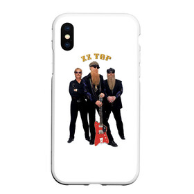 Чехол для iPhone XS Max матовый с принтом ZZ TOP в Курске, Силикон | Область печати: задняя сторона чехла, без боковых панелей | Тематика изображения на принте: blues | rock | zz top | блюз | зизи топ | музыка | рок