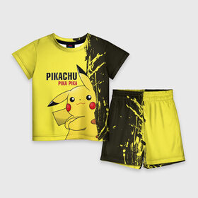 Детский костюм с шортами 3D с принтом Pikachu Pika Pika в Курске,  |  | go | pikachu | pokemon | го | пика | пикачу | покемон