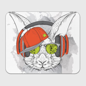 Коврик прямоугольный с принтом Стильный Кролик в Курске, натуральный каучук | размер 230 х 185 мм; запечатка лицевой стороны | dj | music | rnb | животные | клубная | музыка