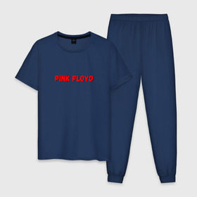 Мужская пижама хлопок с принтом Pink Floyd в Курске, 100% хлопок | брюки и футболка прямого кроя, без карманов, на брюках мягкая резинка на поясе и по низу штанин
 | pink floyd рок