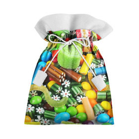 Подарочный 3D мешок с принтом Сладости в Курске, 100% полиэстер | Размер: 29*39 см | вкуснотища | вкусняшки | глазурь | жевачка | карамель | карамельки | конфетки | конфеты | леденец | мармеладки | сахар | сладости