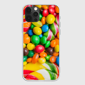Чехол для iPhone 12 Pro с принтом Сладкоежка в Курске, силикон | область печати: задняя сторона чехла, без боковых панелей | вкуснотища | вкусняшки | глазурь | жевачка | карамель | карамельки | конфетки | конфеты | леденец | мармеладки | сахар | сладости