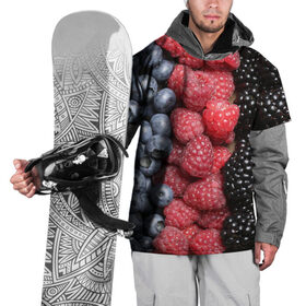Накидка на куртку 3D с принтом Сочные ягоды в Курске, 100% полиэстер |  | богатый урожай | брусника | ерга | земляника | клубника | клюква | малина | морожка | облепиха | рябина | смородина | сок | сочные плоды | фрукты | черника | черноплодка | шиповник | ягоды