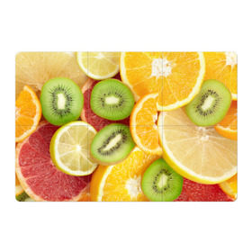 Магнитный плакат 3Х2 с принтом Сочные фрукты в Курске, Полимерный материал с магнитным слоем | 6 деталей размером 9*9 см | апельсин | грейпфрут | десерт | дольки | киви | кусочки фруктов | лайм | лимон | разрез | сечение | фреш | фрукты | цитрусовые