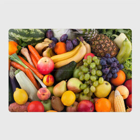 Магнитный плакат 3Х2 с принтом Спелые фрукты в Курске, Полимерный материал с магнитным слоем | 6 деталей размером 9*9 см | Тематика изображения на принте: ананас | арбуз | банан | богатый урожай | виноград | горох | груша | еда | капуста | картофель | лук | морковь | овощи | огурец | перец | персик | слива | сочные плоды | томат | фасоль | фрукты | яблоко