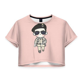 Женская футболка 3D укороченная с принтом SONG JOONG KI в Курске, 100% полиэстер | круглая горловина, длина футболки до линии талии, рукава с отворотами | korea | song joong ki | дорамы. дорама | корейская дорама | корейские дорамы | корея | потомки солнца | сон чжун ки | сон чжунки | чжун ки