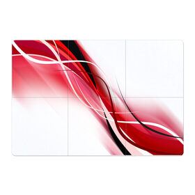 Магнитный плакат 3Х2 с принтом Абстракция в Курске, Полимерный материал с магнитным слоем | 6 деталей размером 9*9 см | Тематика изображения на принте: белый | красный | линии