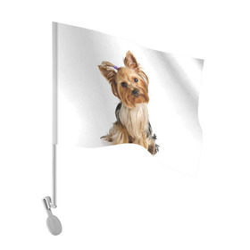 Флаг для автомобиля с принтом Красотка в Курске, 100% полиэстер | Размер: 30*21 см | fashion | животное | красавица | лучший друг | модница | няша | причёска | собака | собачка | щенок | щеночек