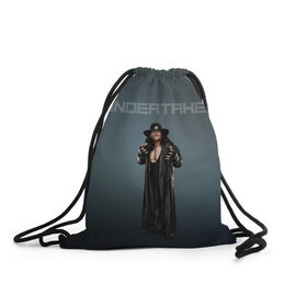 Рюкзак-мешок 3D с принтом Undertaker WWE в Курске, 100% полиэстер | плотность ткани — 200 г/м2, размер — 35 х 45 см; лямки — толстые шнурки, застежка на шнуровке, без карманов и подкладки | undertaker | wwe | рестлинг | спорт