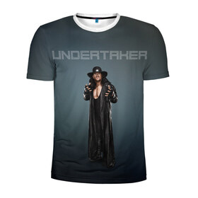 Мужская футболка 3D спортивная с принтом Undertaker WWE в Курске, 100% полиэстер с улучшенными характеристиками | приталенный силуэт, круглая горловина, широкие плечи, сужается к линии бедра | Тематика изображения на принте: undertaker | wwe | рестлинг | спорт