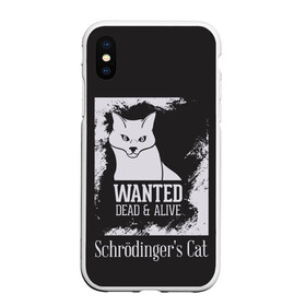 Чехол для iPhone XS Max матовый с принтом Wanted Cat в Курске, Силикон | Область печати: задняя сторона чехла, без боковых панелей | Тематика изображения на принте: белое | котик | кошка | надписи | новинки | прикольные | рисунок | черное