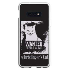 Чехол для Samsung S10E с принтом Wanted Cat в Курске, Силикон | Область печати: задняя сторона чехла, без боковых панелей | Тематика изображения на принте: белое | котик | кошка | надписи | новинки | прикольные | рисунок | черное