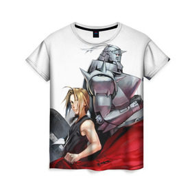 Женская футболка 3D с принтом Fullmetal Alchemist в Курске, 100% полиэфир ( синтетическое хлопкоподобное полотно) | прямой крой, круглый вырез горловины, длина до линии бедер | alchemist | anime | fullmetal alchemist | алхимик | аниме | стальной алхимик