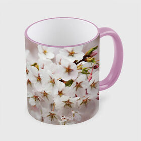 Кружка 3D с принтом Весеннее цветение в Курске, керамика | ёмкость 330 мл | белый | весна | лепестки | прикольные картинки | цветочки | цветы