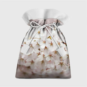 Подарочный 3D мешок с принтом Весеннее цветение в Курске, 100% полиэстер | Размер: 29*39 см | Тематика изображения на принте: белый | весна | лепестки | прикольные картинки | цветочки | цветы