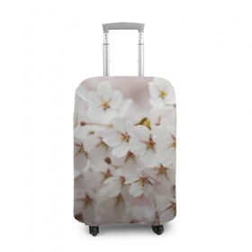 Чехол для чемодана 3D с принтом Весеннее цветение в Курске, 86% полиэфир, 14% спандекс | двустороннее нанесение принта, прорези для ручек и колес | белый | весна | лепестки | прикольные картинки | цветочки | цветы