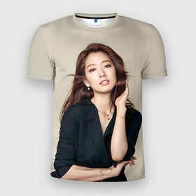 Мужская футболка 3D спортивная с принтом Song Hye Kyo в Курске, 100% полиэстер с улучшенными характеристиками | приталенный силуэт, круглая горловина, широкие плечи, сужается к линии бедра | дорама