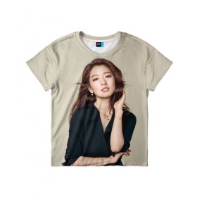 Детская футболка 3D с принтом Song Hye Kyo в Курске, 100% гипоаллергенный полиэфир | прямой крой, круглый вырез горловины, длина до линии бедер, чуть спущенное плечо, ткань немного тянется | дорама