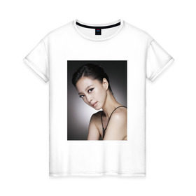 Женская футболка хлопок с принтом Song Hye-kyo в Курске, 100% хлопок | прямой крой, круглый вырез горловины, длина до линии бедер, слегка спущенное плечо | 