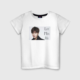 Детская футболка хлопок с принтом Ли Мин Хо в Курске, 100% хлопок | круглый вырез горловины, полуприлегающий силуэт, длина до линии бедер | korea | актер | дорамы. дорама | корейская дорама | корейские дорамы | корея | ли чон сок