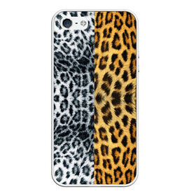 Чехол для iPhone 5/5S матовый с принтом Леопард Снежный Барс в Курске, Силикон | Область печати: задняя сторона чехла, без боковых панелей | textures | барс | животное | леопард | пятна | снежный | текстура | чёрное с белым
