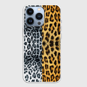 Чехол для iPhone 13 Pro с принтом Леопард Снежный Барс в Курске,  |  | textures | барс | животное | леопард | пятна | снежный | текстура | чёрное с белым