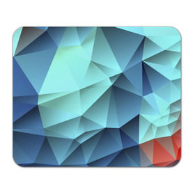 Коврик прямоугольный с принтом Polygon blue в Курске, натуральный каучук | размер 230 х 185 мм; запечатка лицевой стороны | полигон | текстура