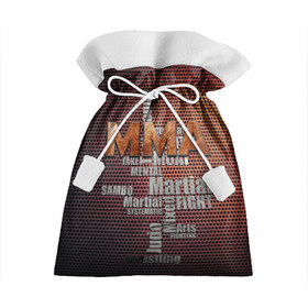 Подарочный 3D мешок с принтом MMA в Курске, 100% полиэстер | Размер: 29*39 см | Тематика изображения на принте: judo | mixed | mma | sambo | wrestling