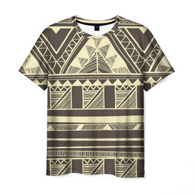 Мужская футболка 3D с принтом Камерун в Курске, 100% полиэфир | прямой крой, круглый вырез горловины, длина до линии бедер | орнамент | этнический | этно