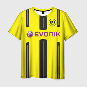 Мужская футболка 3D с принтом Borussia Dortmund в Курске, 100% полиэфир | прямой крой, круглый вырез горловины, длина до линии бедер | боруссия | дортмунд