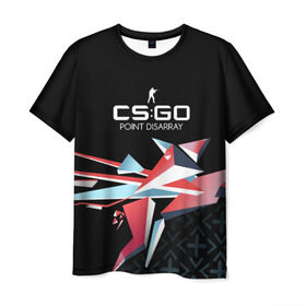 Мужская футболка 3D с принтом cs:go - Point Disarray style (Буйство красок) в Курске, 100% полиэфир | прямой крой, круглый вырез горловины, длина до линии бедер | cs | csgo | го | кс