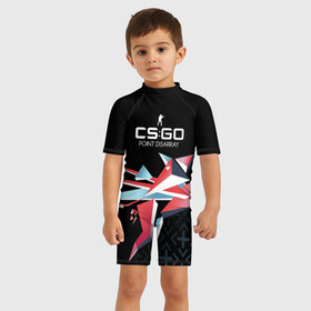 Детский купальный костюм 3D с принтом cs:go - Point Disarray style (Буйство красок) в Курске, Полиэстер 85%, Спандекс 15% | застежка на молнии на спине | cs | csgo | го | кс