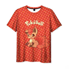 Мужская футболка 3D с принтом Pokeball в Курске, 100% полиэфир | прямой крой, круглый вырез горловины, длина до линии бедер | pokeball | pokemon | покебол | покемон